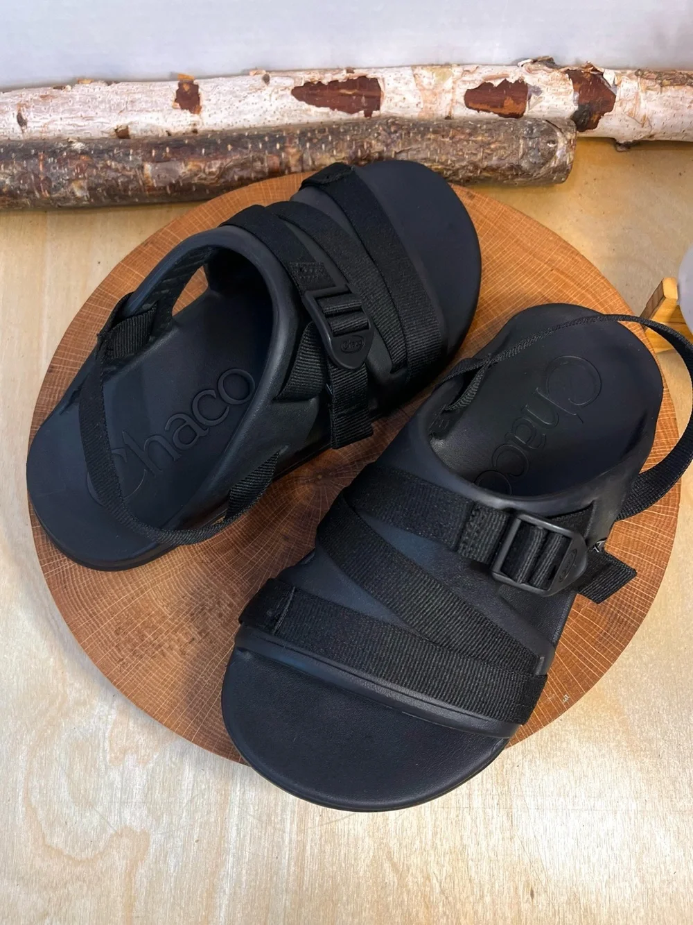 Chaco Chillos Sport Black Outdoor Casual Sandals Size 7